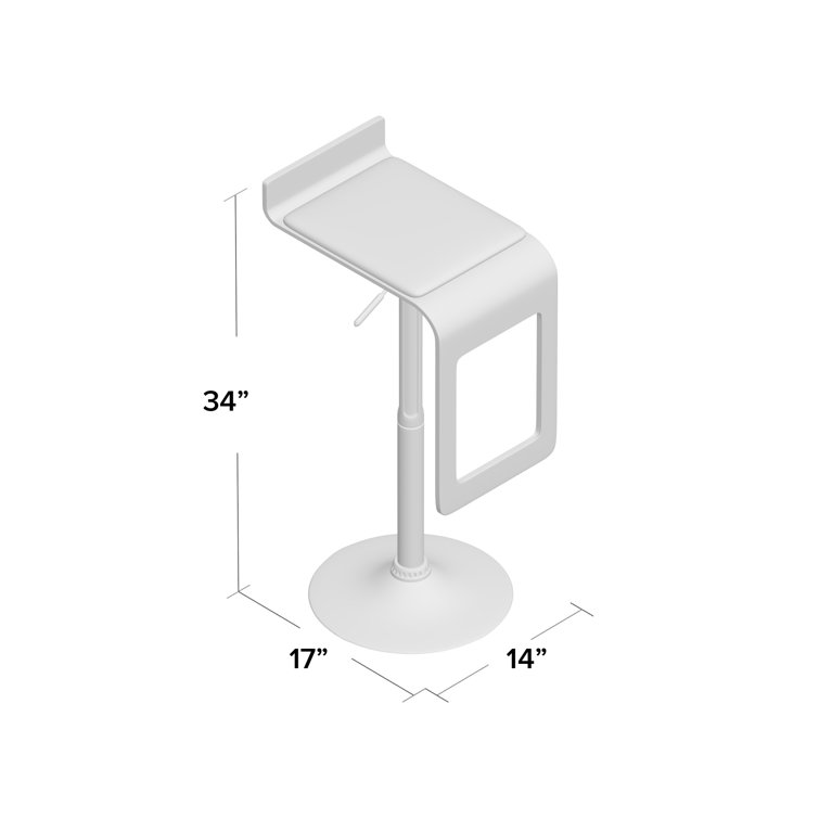 Oliver Wooler Swivel Adjustable Height Stool & Reviews Wayfair